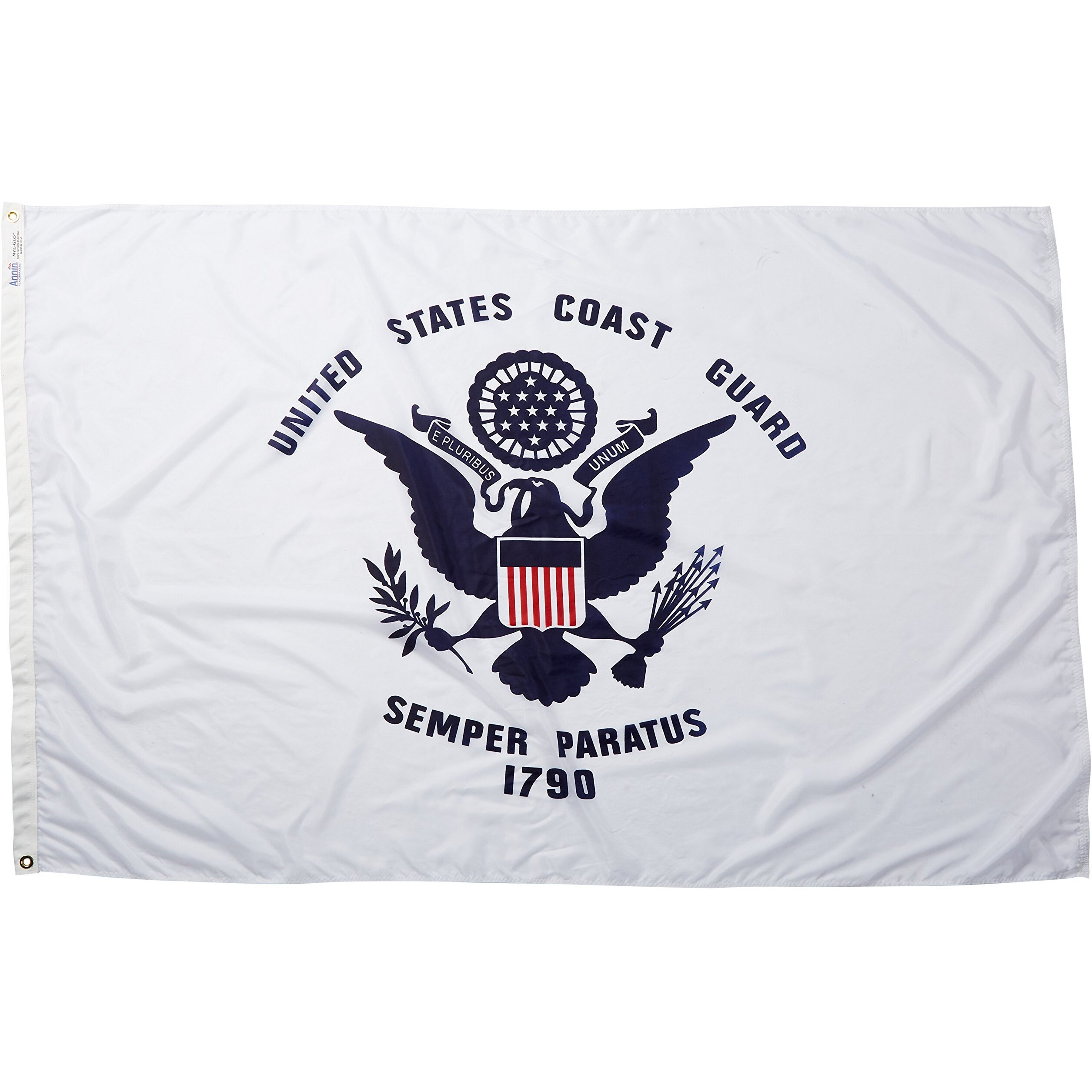 Annin Flagmakers 439127 4 ft x 6 ft Nylon-glo Flag - US coast guard