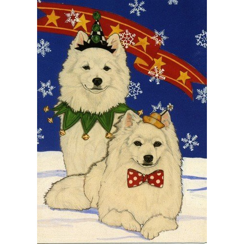 Pipsqueak Productions c918 Holiday Boxed cards- American Eskimo