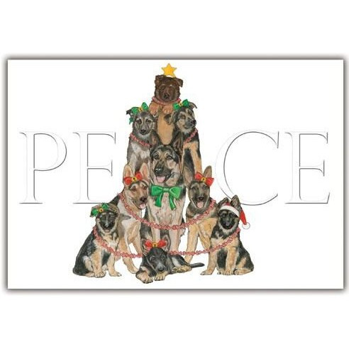 Pipsqueak Productions c562 german Shepherd Holiday Boxed cards