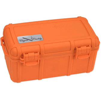 Quality Importers HUM-cc15-OR cigar caddy 15 Stick Waterproof Travel Humidor