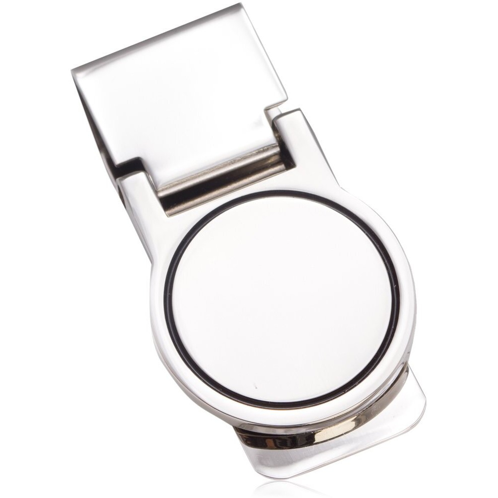 Bey-Berk International BB176S Silver Plated Hinged Money clip - 125 x 225 x 025 in
