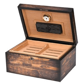 Quality Importers HUM-100ADR Adirondack 100 cigar Humidor- Reclaimed Wood Design