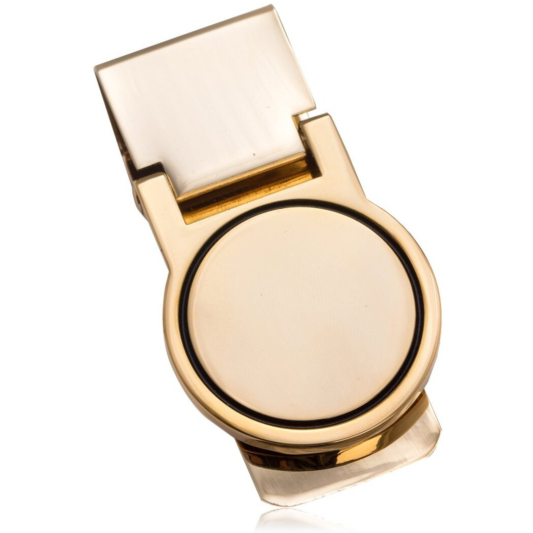 Bey-Berk International BB176g gold Plated Hinged Money clip