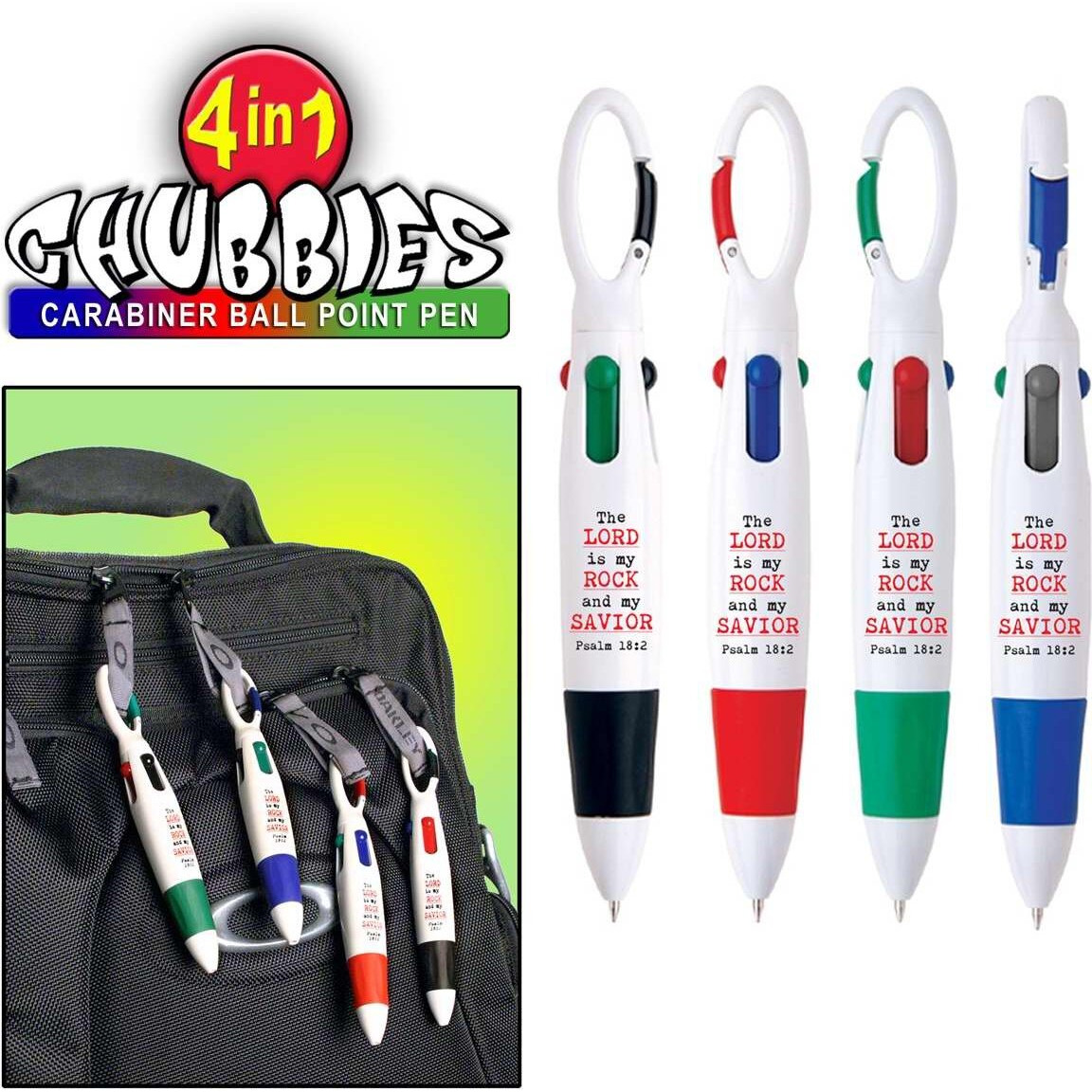 g T Luscombe co 08079X Pen chubbies 4 In 1 carabiner