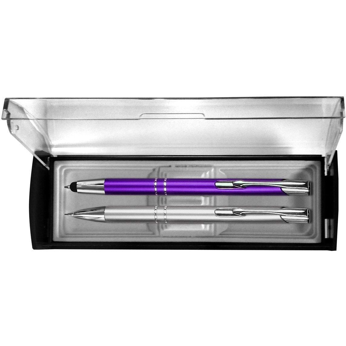g T Luscombe 82825 gift Set-Adoration Pen & Pencil - Violet & Silver