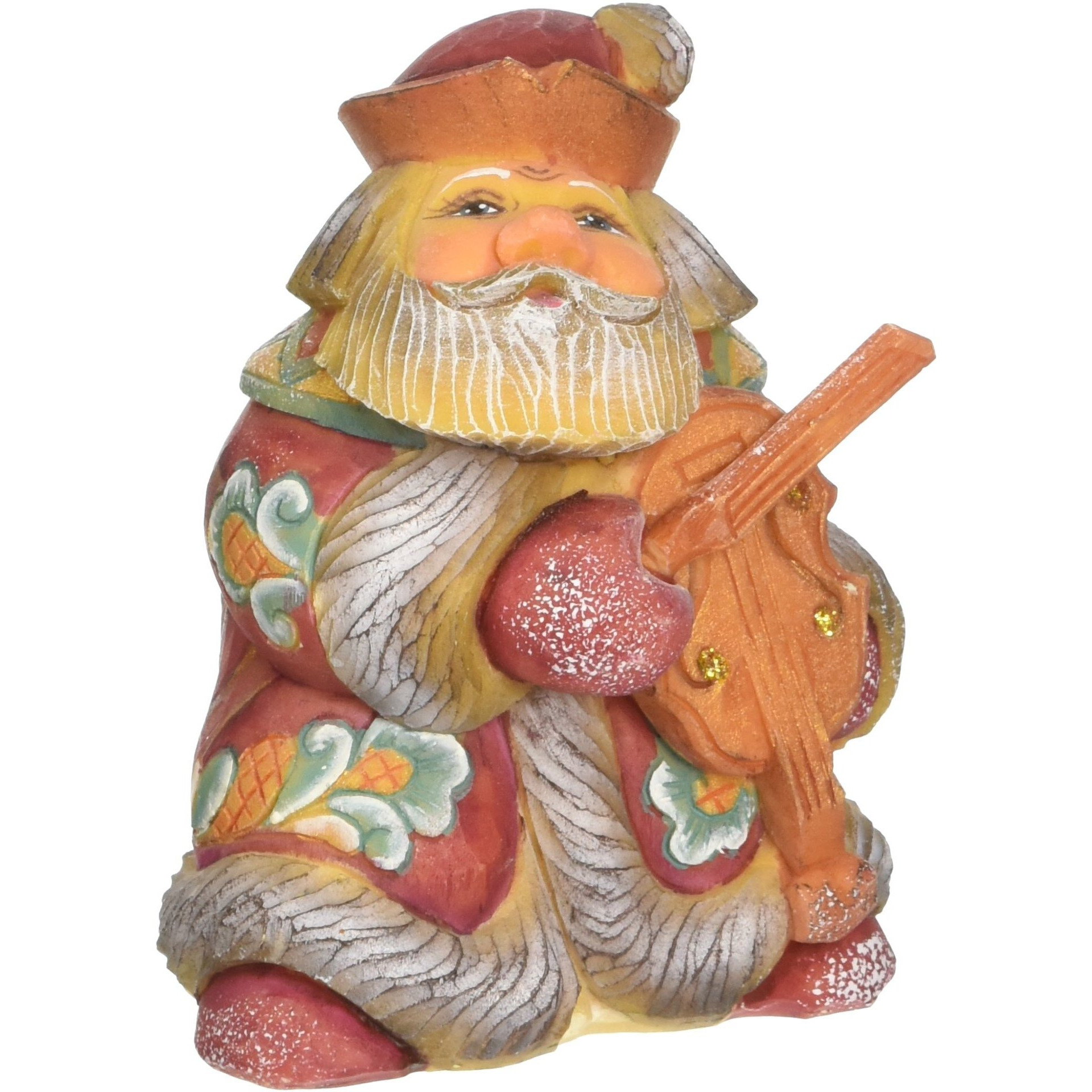 gDeBrekht 517638 Mini Violin Santa Figurine- 4 in