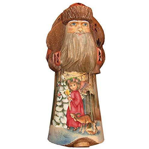 gDeBrekht 291716R christmas guidance Wood carved & Hand Painted Santa Figurine