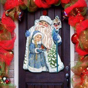 gDeBrekht 8111410M Wooden classic christmas Decorative Hanging or Freestanding Figurine for Home & garden