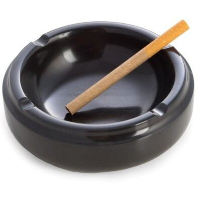 Bey-Berk International MJ102 Hand crafted Black Marble Ashtray  Balck