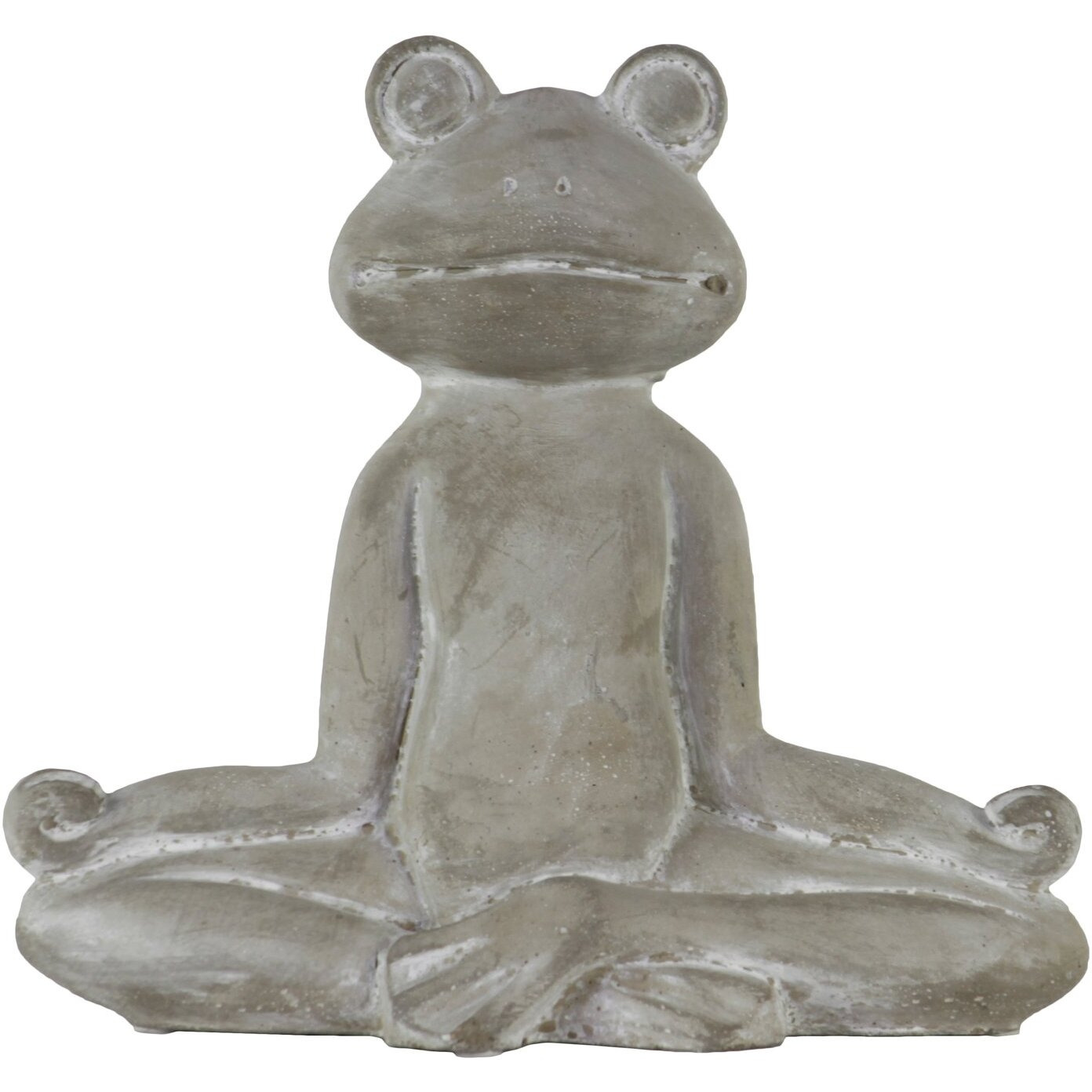 Urban Trends collection 51511 cement Meditating Frog Figurine in Lotus Position  gray