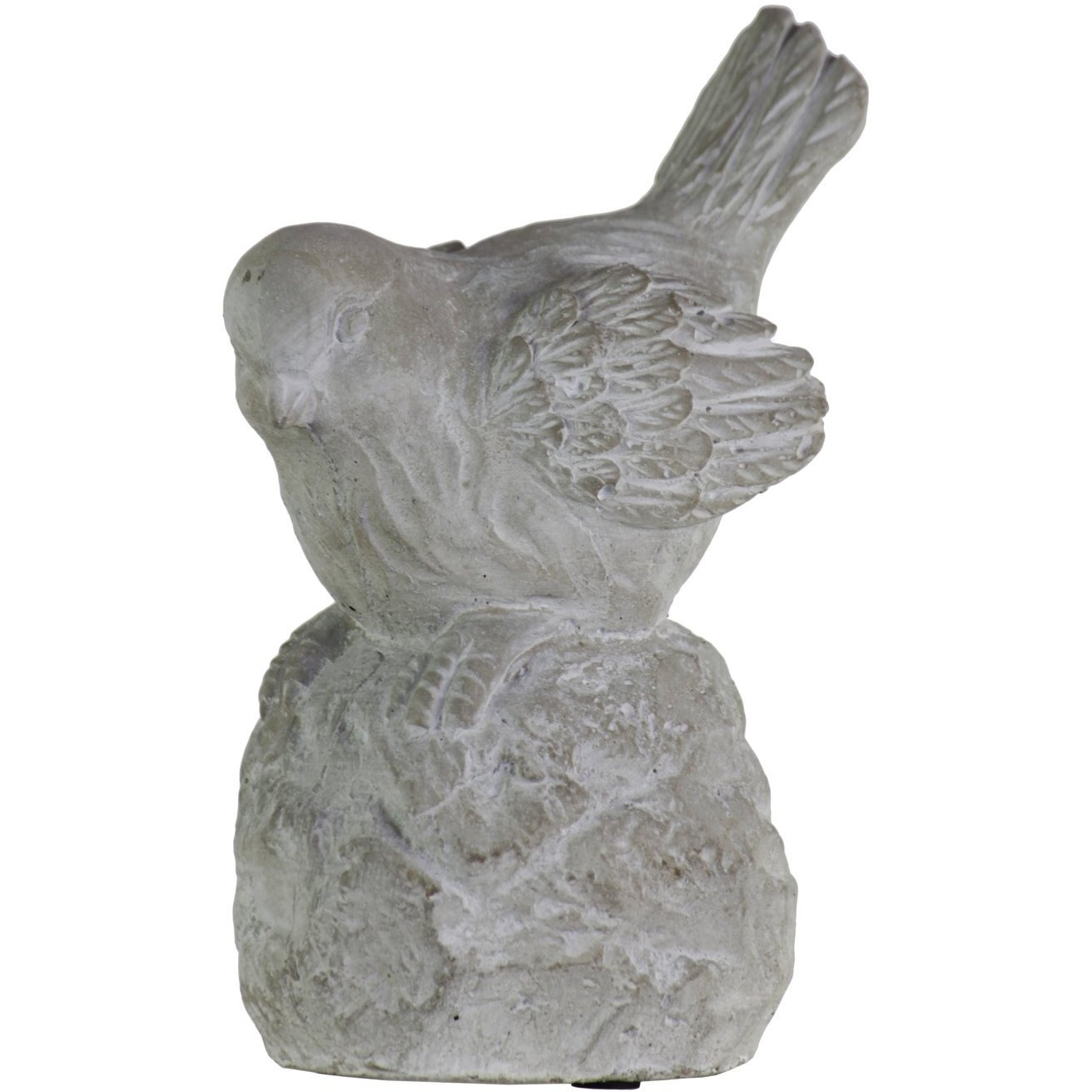 Urban Trends collection 35722 cement Sitting Bird Figurine with Head Downward on Base  gray