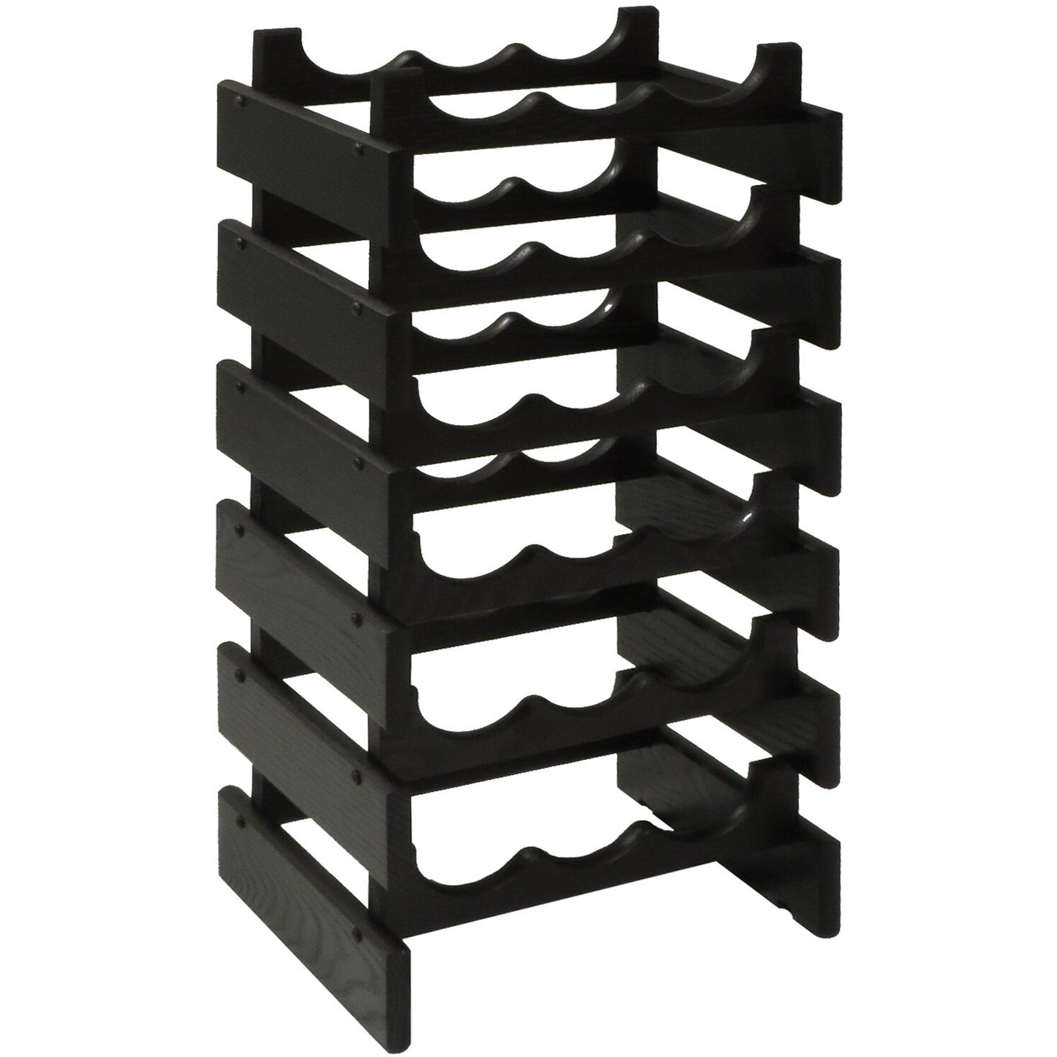 Wooden Mallet WR36BK 18 Bottle Dakota Wine Rack  Black