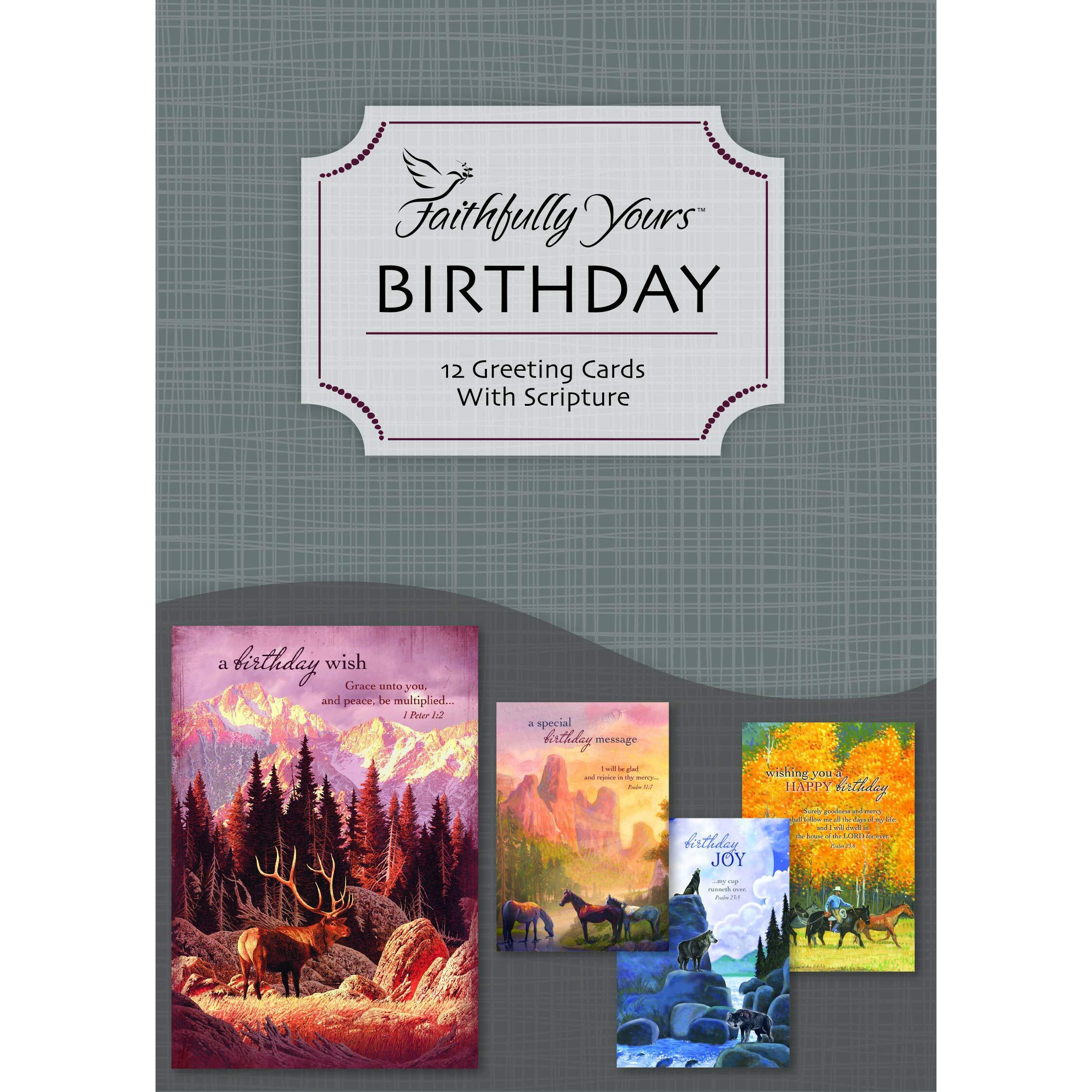 Faithfully Yours 170268 Heartlands Boxed Birthday card - 12 per Box