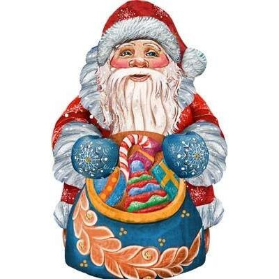 gDeBrekht 8117902M Wooden Birdie Santa Wall Hanging Decorative Freestanding Figurine for Home & garden