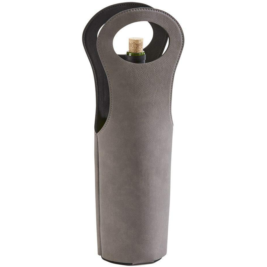 creative gifts International 002311 Leatherette Wine Holder&44 grey