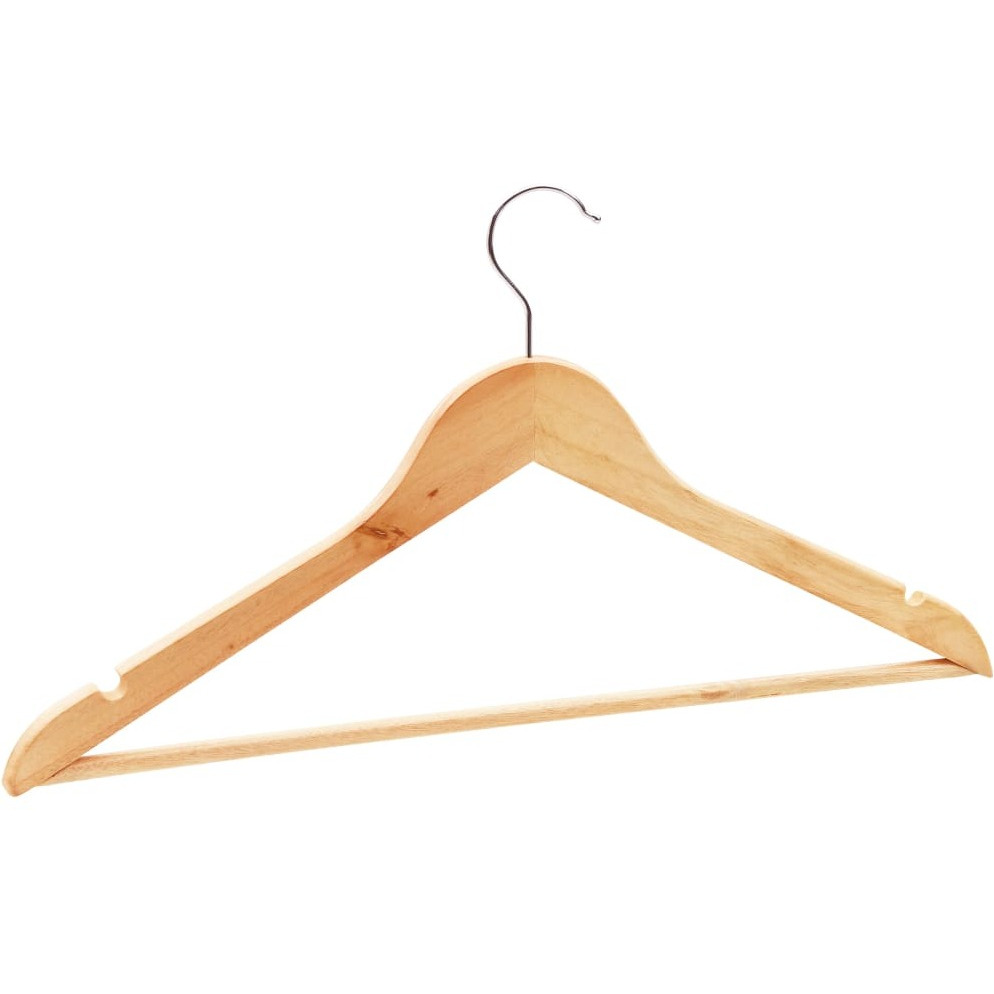 vidaXL 50 pcs Clothes Hanger Set Non-slip Hardwood