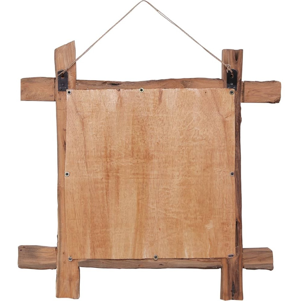 vidaXL Log Mirror Natural 27.6&quotx27.6" Solid Reclaimed Wood