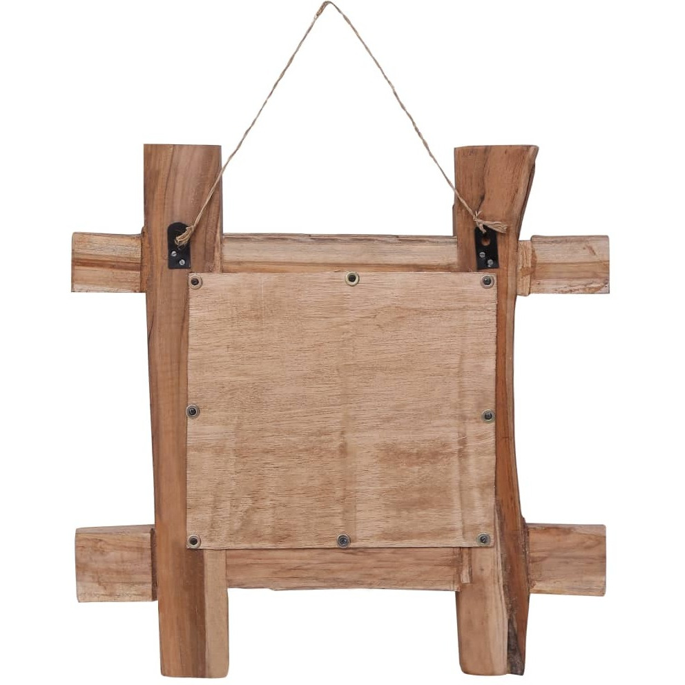 vidaXL Log Mirror Natural 19.7&quotx19.7" Solid Reclaimed Wood