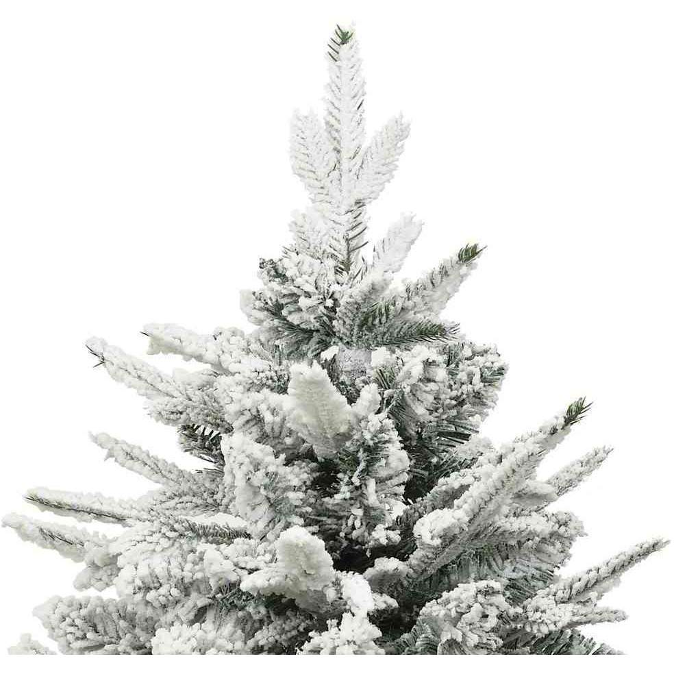 vidaXL Artificial Christmas Tree LED&Ball Set&Flocked Snow 94.5" PVC&PE