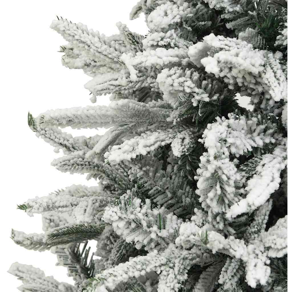vidaXL Artificial Christmas Tree LED&Ball Set&Flocked Snow 70.9" PVC&PE