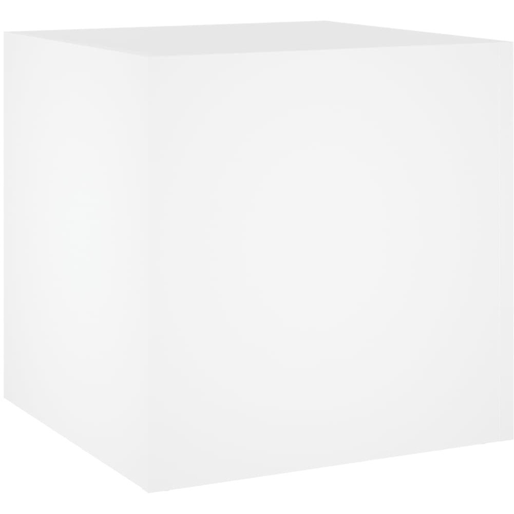 vidaXL Planter Box White 15.7&quotx15.7&quotx15.7" Engineered Wood