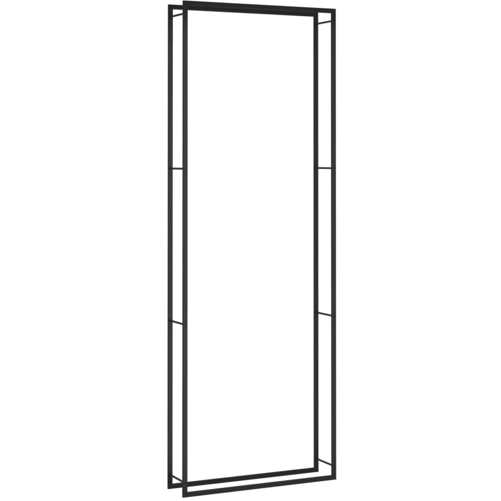 vidaXL Firewood Rack Matt Black 43.3&quotx11&quotx122.8" Steel