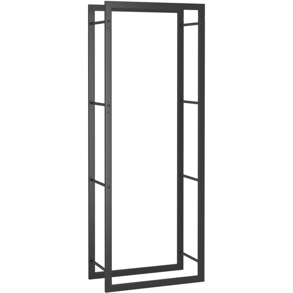 vidaXL Firewood Rack Matt Black 19.7&quotx11&quotx52" Steel