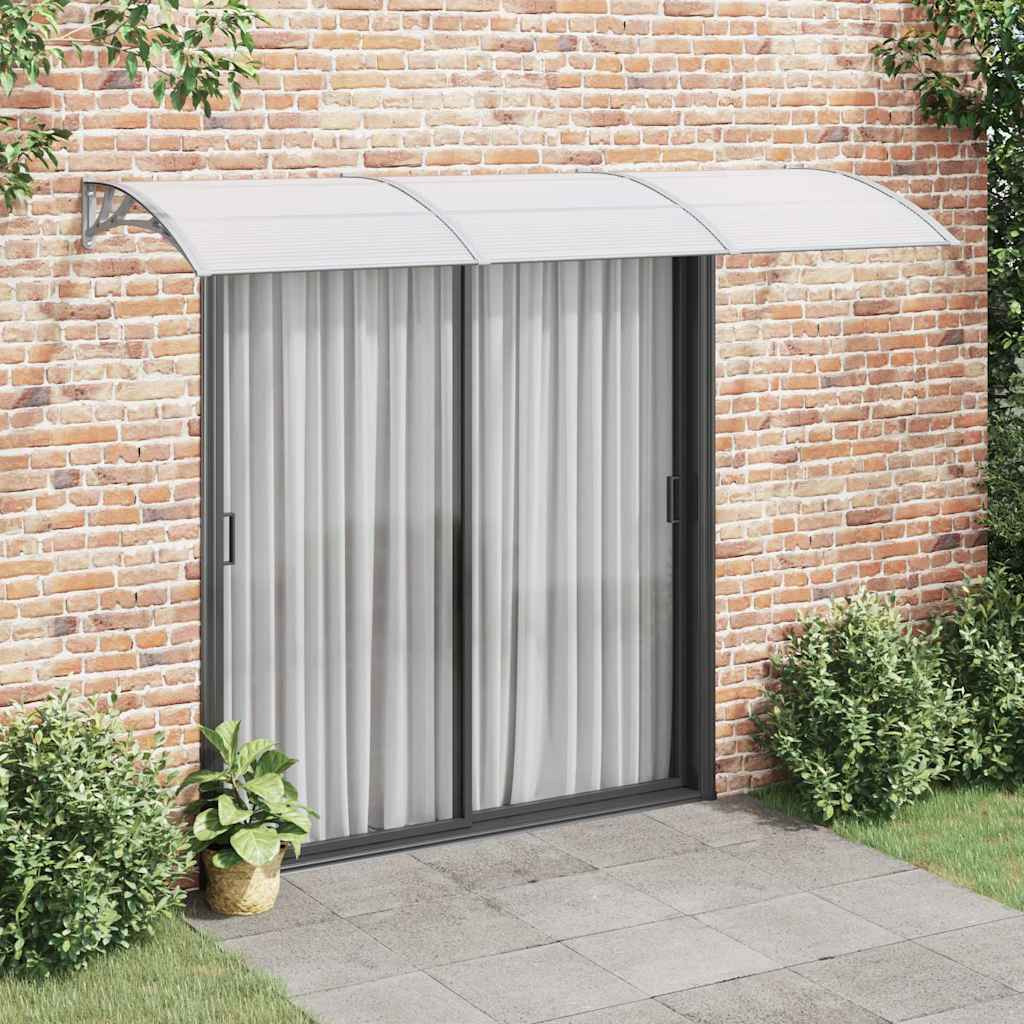 vidaXL Door Canopy Gray 118.1&quotx31.5" Polycarbonate