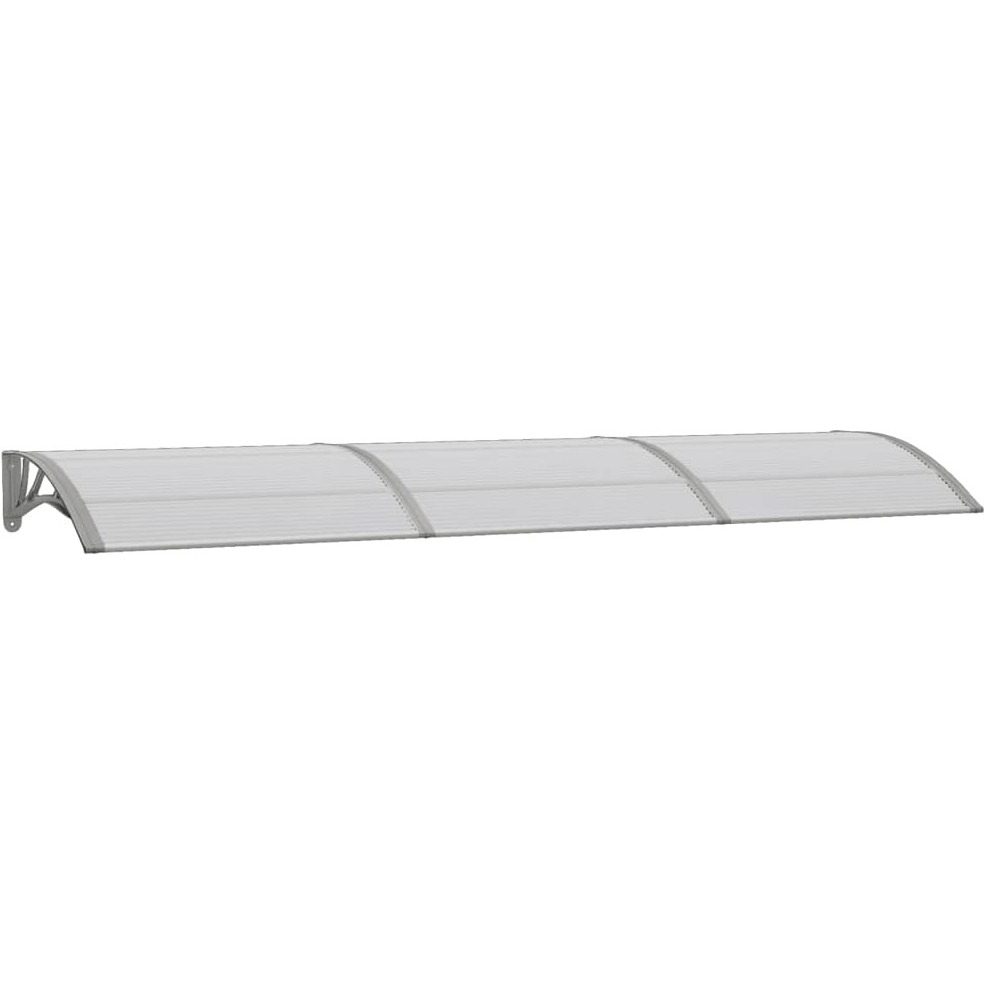 vidaXL Door Canopy Gray 118.1&quotx31.5" Polycarbonate