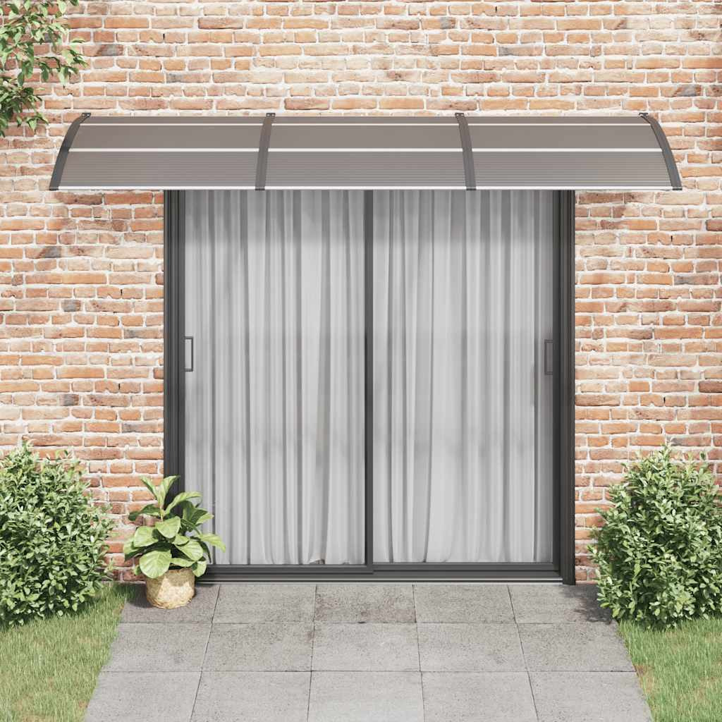 vidaXL Door Canopy Black 118.1&quotx31.5" Polycarbonate