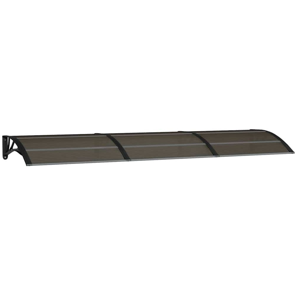 vidaXL Door Canopy Black 118.1&quotx31.5" Polycarbonate