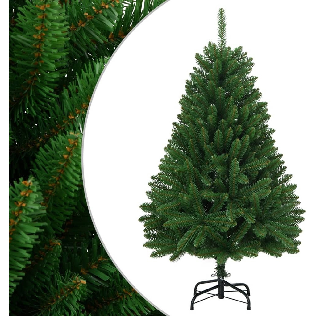 vidaXL Artificial Hinged Christmas Tree with Stand Green 47.2"