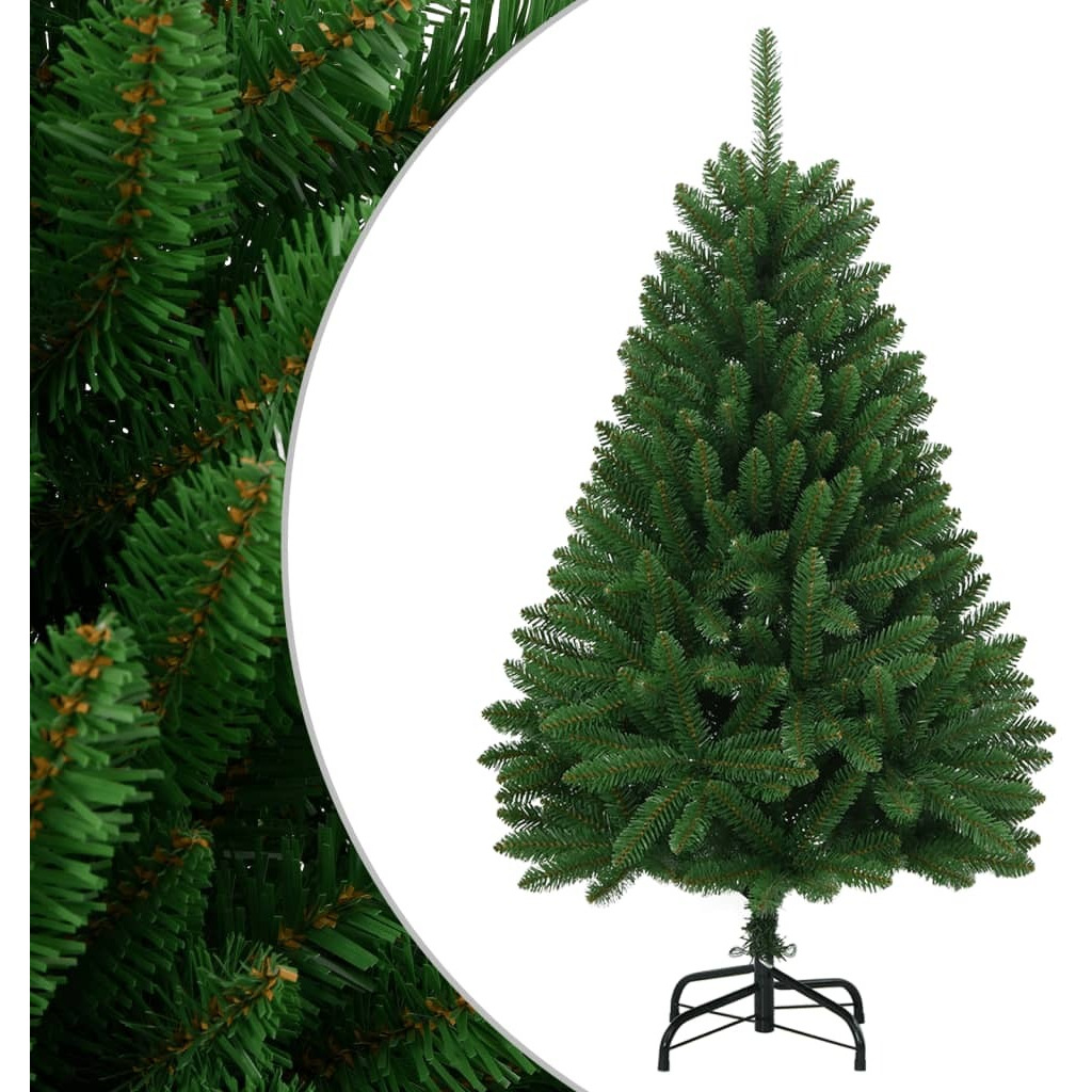 vidaXL Artificial Hinged Christmas Tree with Stand Green 59.1"