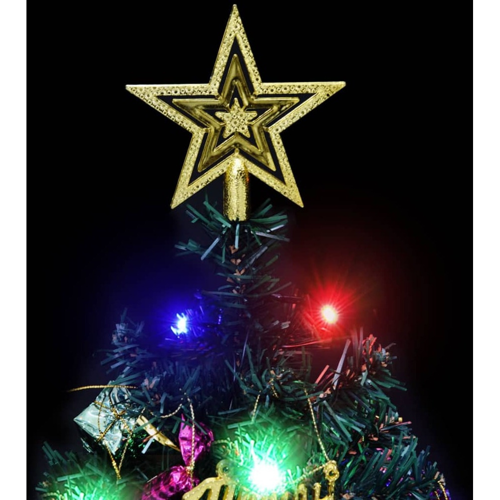 vidaXL Mini Artificial Pre-lit Christmas Tree with 20 LEDs Green 17.7"