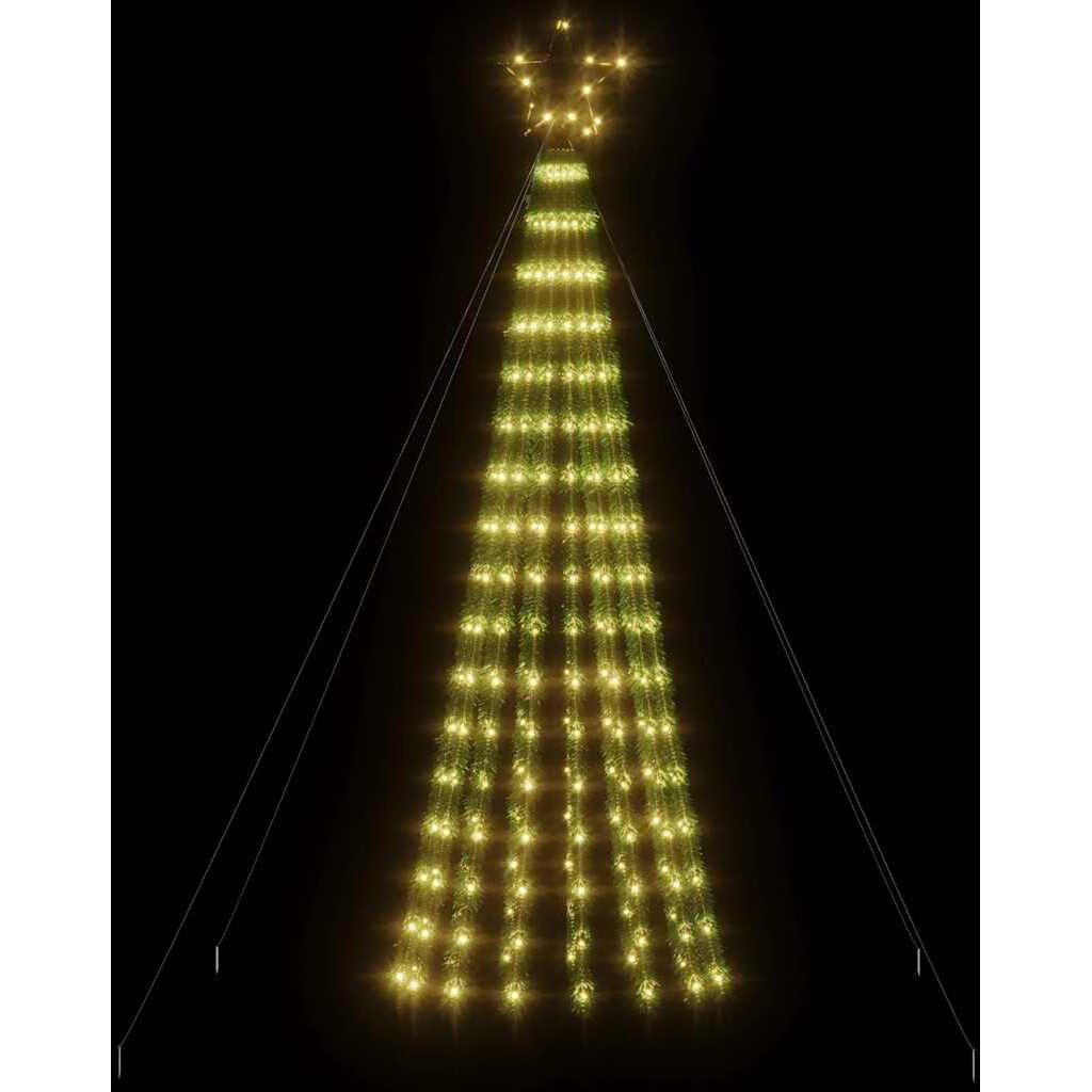 vidaXL Christmas Tree Light Cone 275 LEDs Warm White 70.9"
