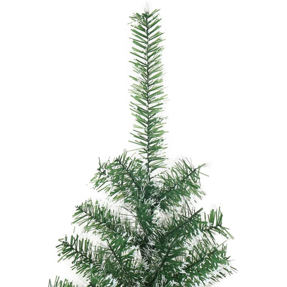 vidaXL Artificial Christmas Tree with Flocked Snow Green 94.5"