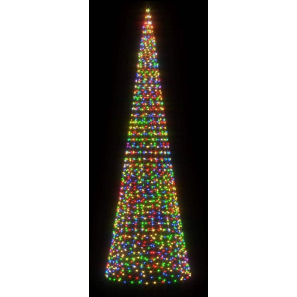 vidaXL Christmas Tree Light Cone 1554 LEDs Colorful 196.9"