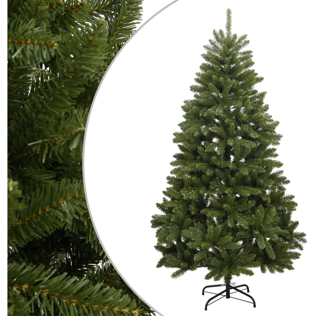 vidaXL Artificial Hinged Christmas Tree with Stand Green 94.5"