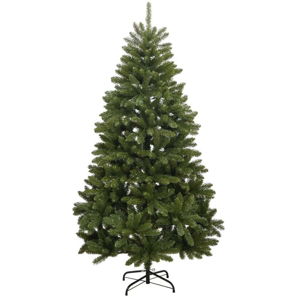 vidaXL Artificial Hinged Christmas Tree with Stand Green 94.5"