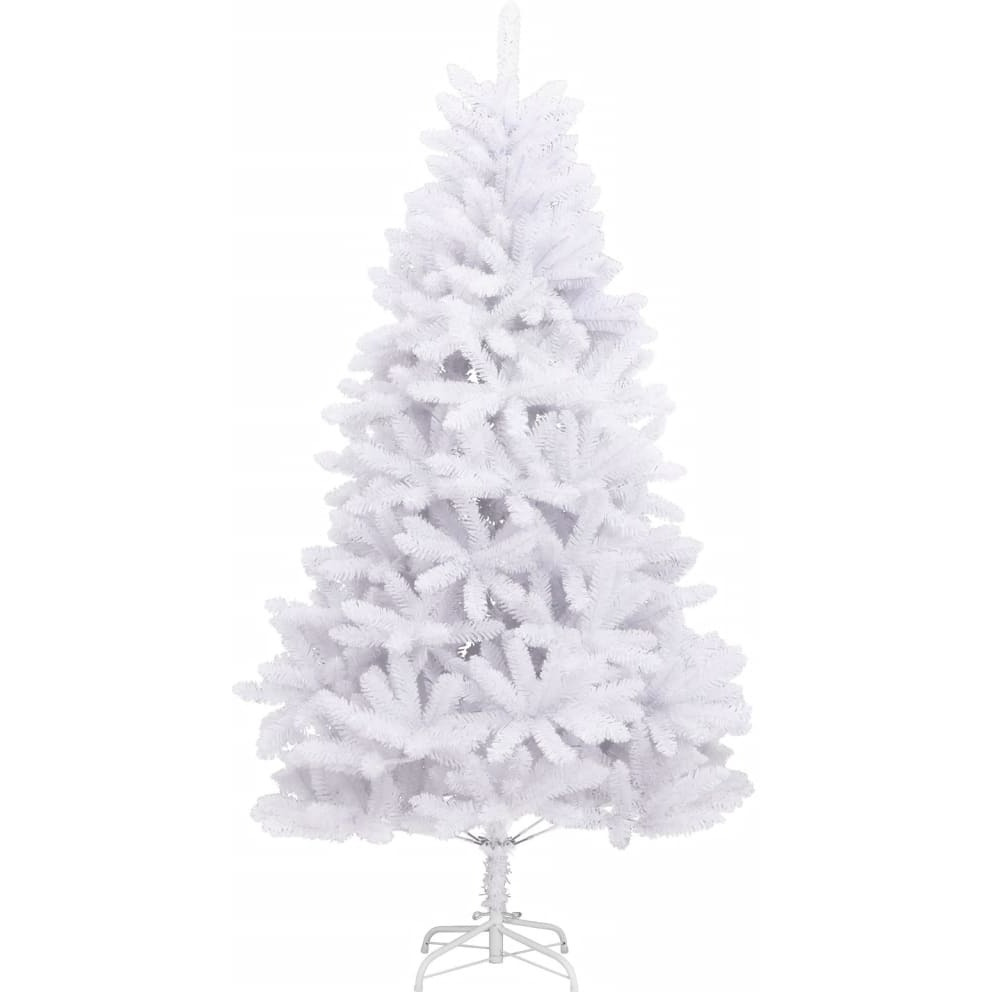 vidaXL Artificial Hinged Christmas Tree with Stand White 70.9"
