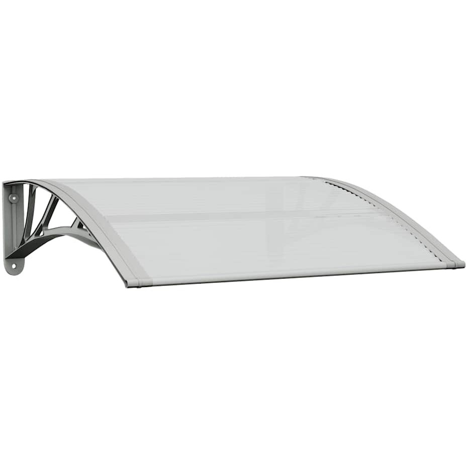 vidaXL Door Canopy Gray and Transparent 31.5&quotx31.5" Polycarbonate