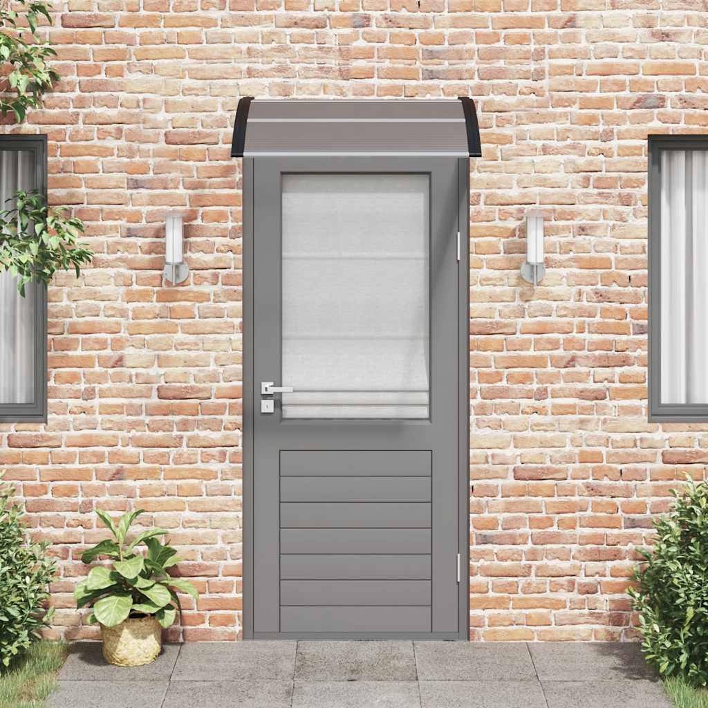 vidaXL Door Canopy Black 39.4&quotx31.5" Polycarbonate