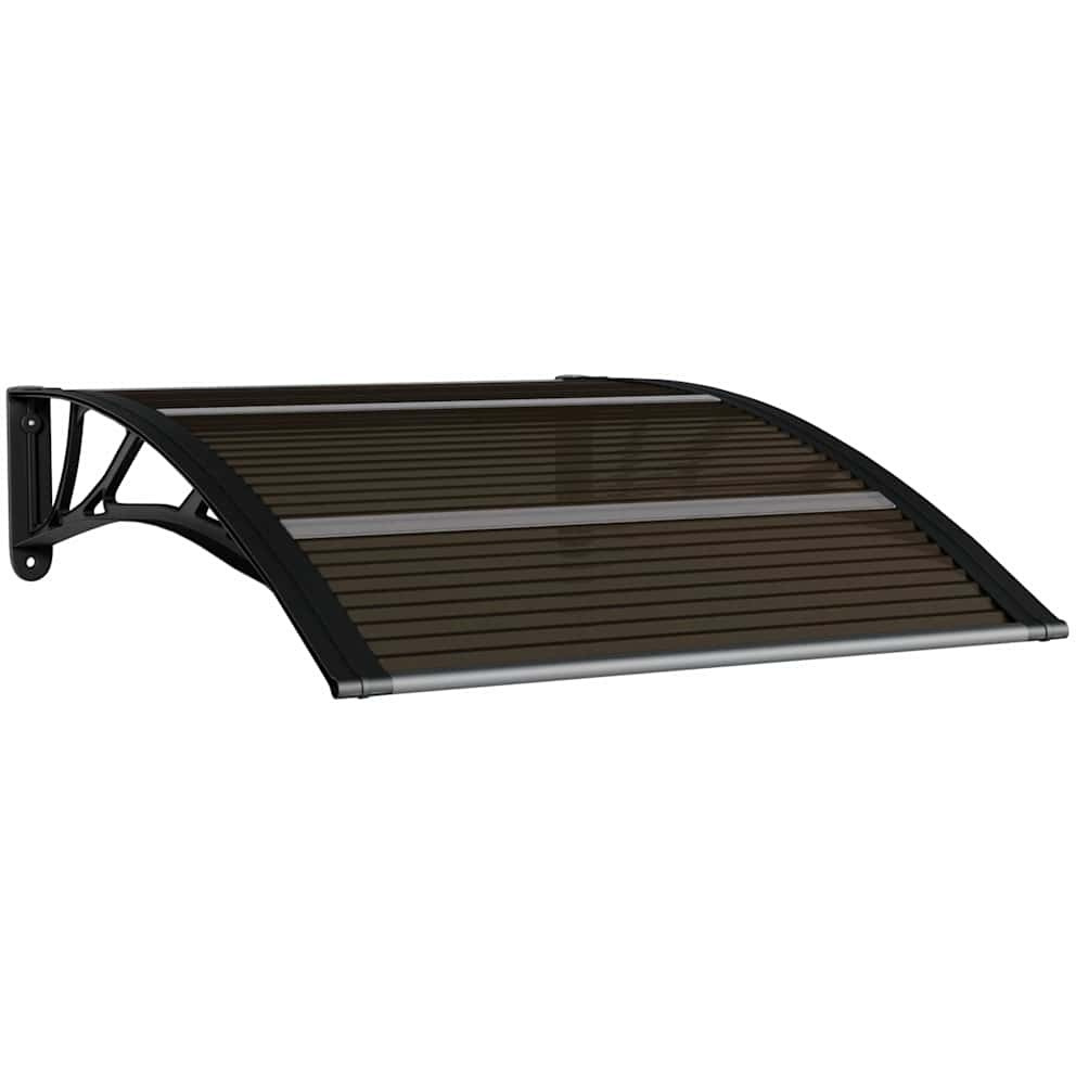 vidaXL Door Canopy Black 39.4&quotx31.5" Polycarbonate