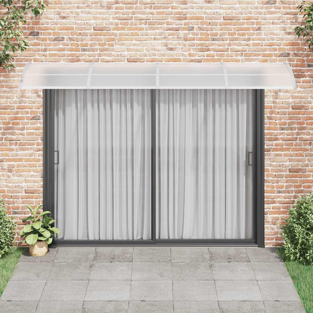 vidaXL Door Canopy Gray and Transparent 137.8&quotx31.5" Polycarbonate