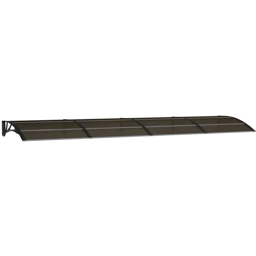 vidaXL Door Canopy Black 157.5&quotx39.4" Polycarbonate