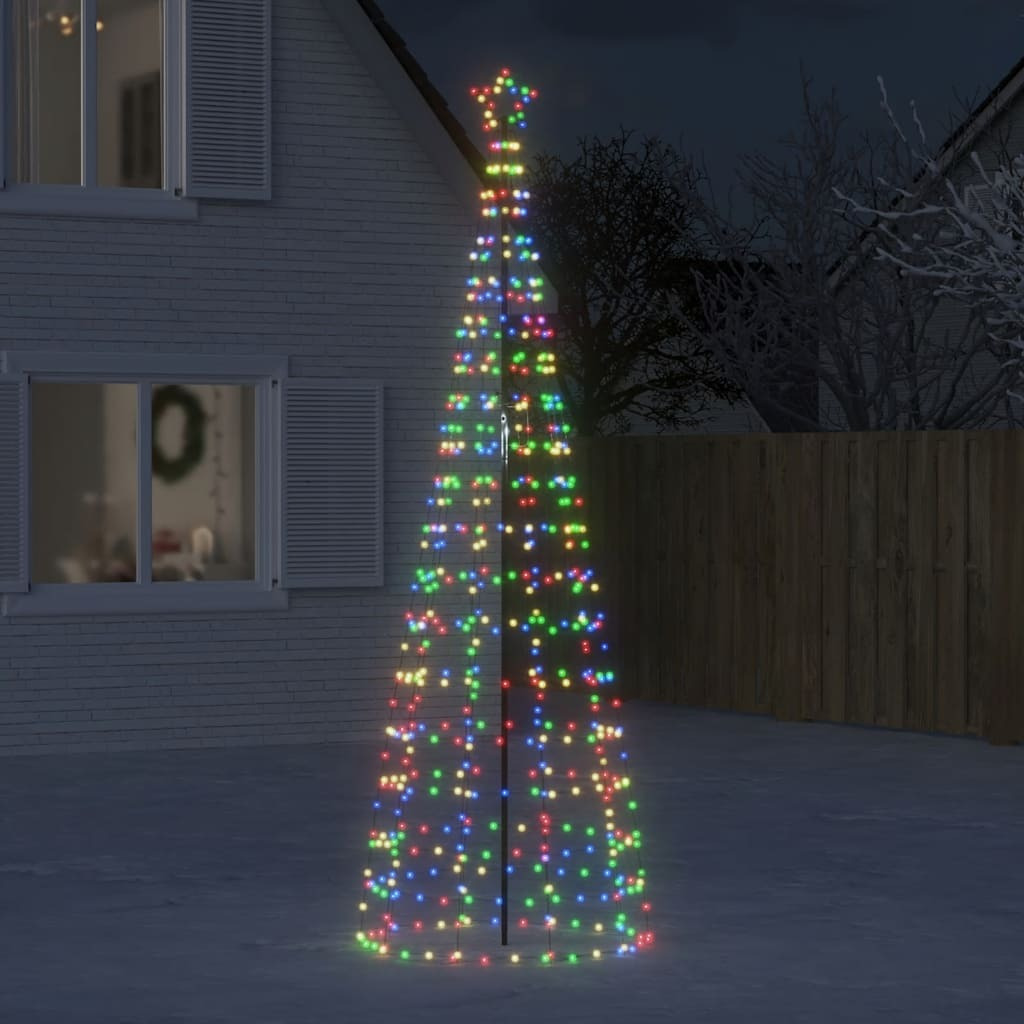 vidaXL Christmas Tree Light with Spikes 570 LEDs Colorful 118.1"