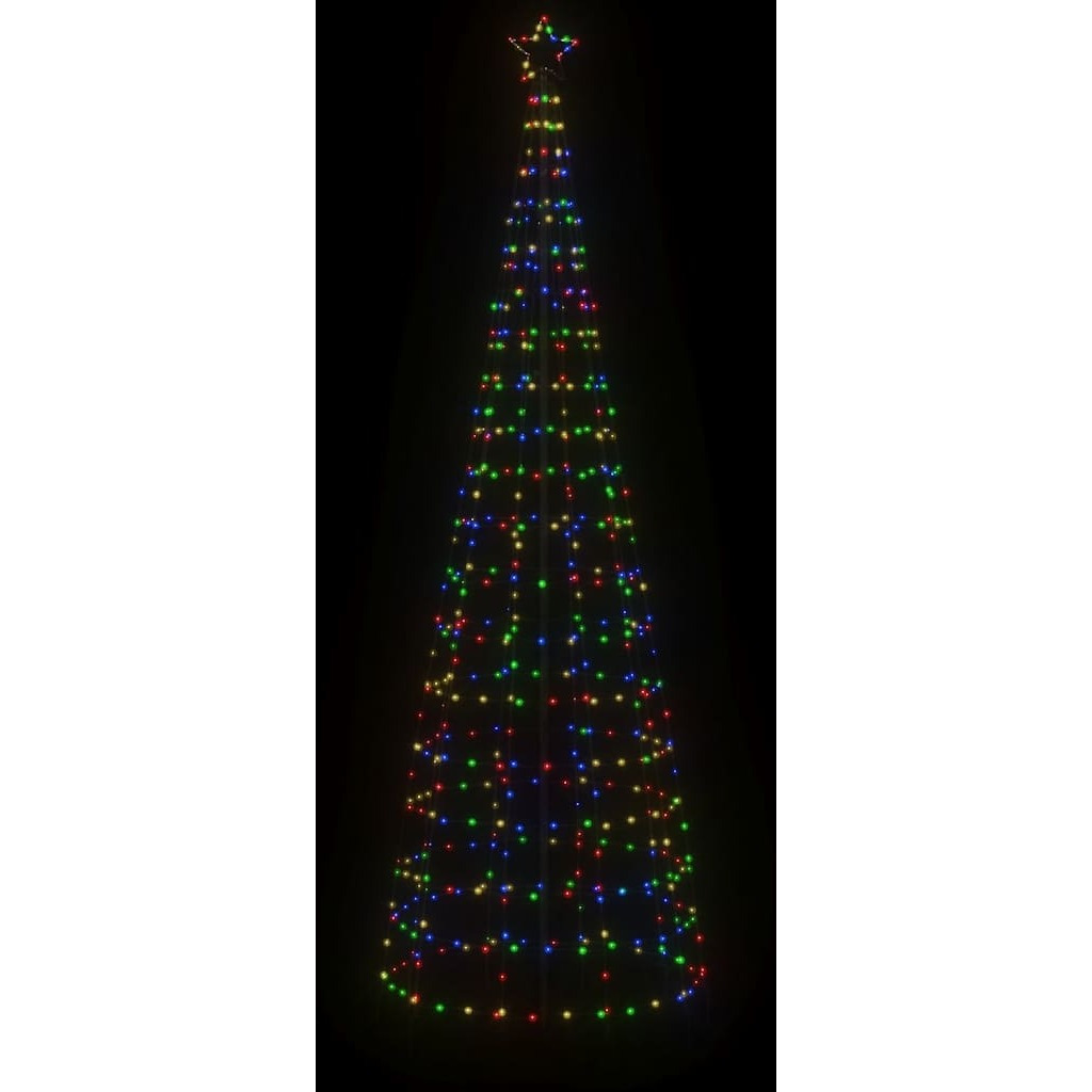 vidaXL Christmas Tree Light with Spikes 570 LEDs Colorful 118.1"