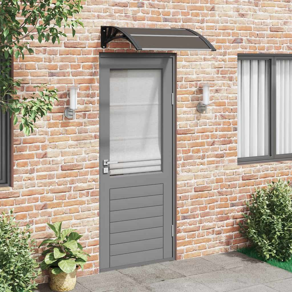 vidaXL Door Canopy Black 31.5&quotx31.5" Polycarbonate