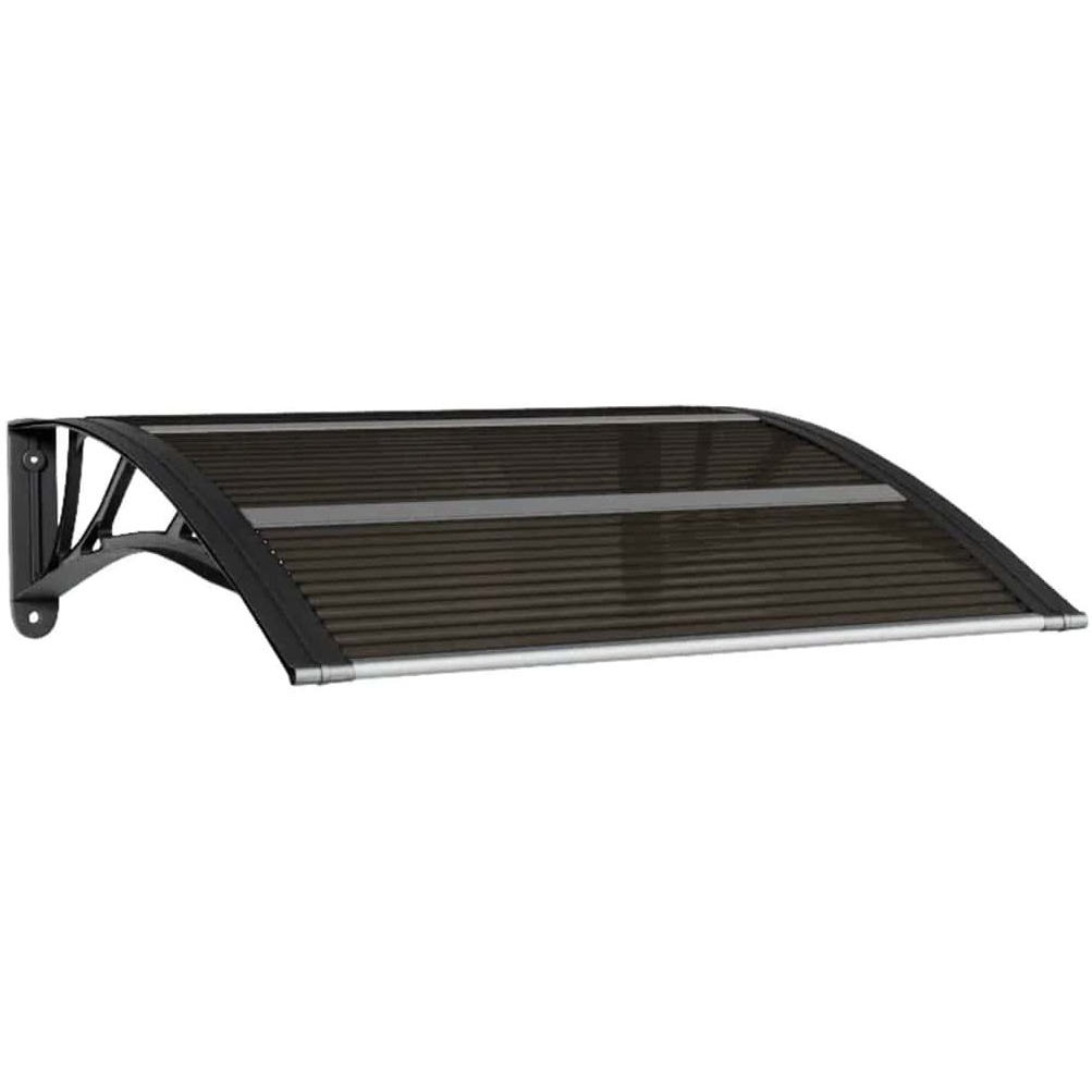 vidaXL Door Canopy Black 31.5&quotx31.5" Polycarbonate