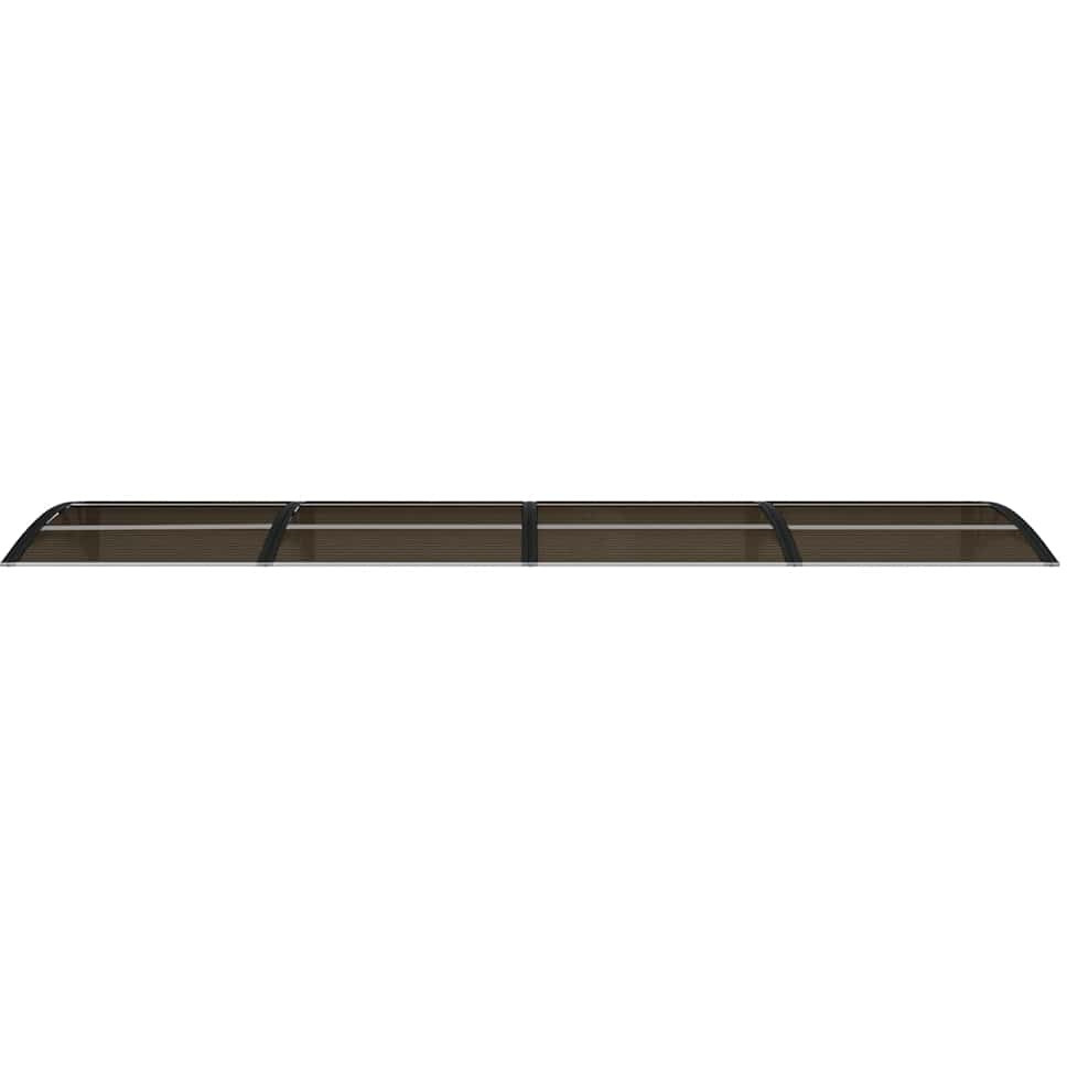 vidaXL Door Canopy Black 137.8&quotx31.5" Polycarbonate